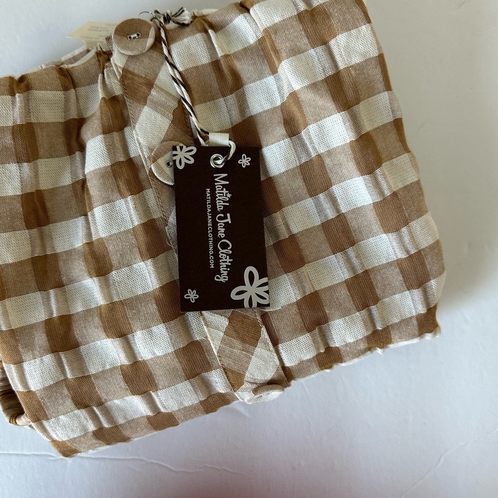 NWT Small Matilda Jane Annabelle Plaid Off Shoulder Blouse Gingham - Picture 10 of 12